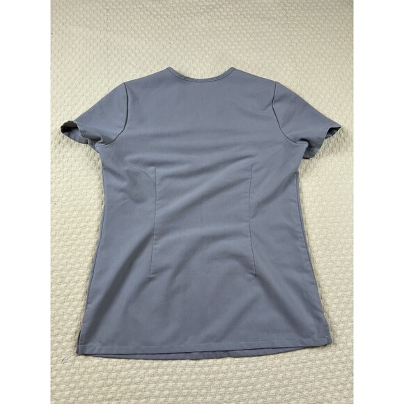 Figs Casma Three Pocket Scrub Top Womens XS‎ Light Gray Nurse Stretch Shirt - Picture 5 of 8